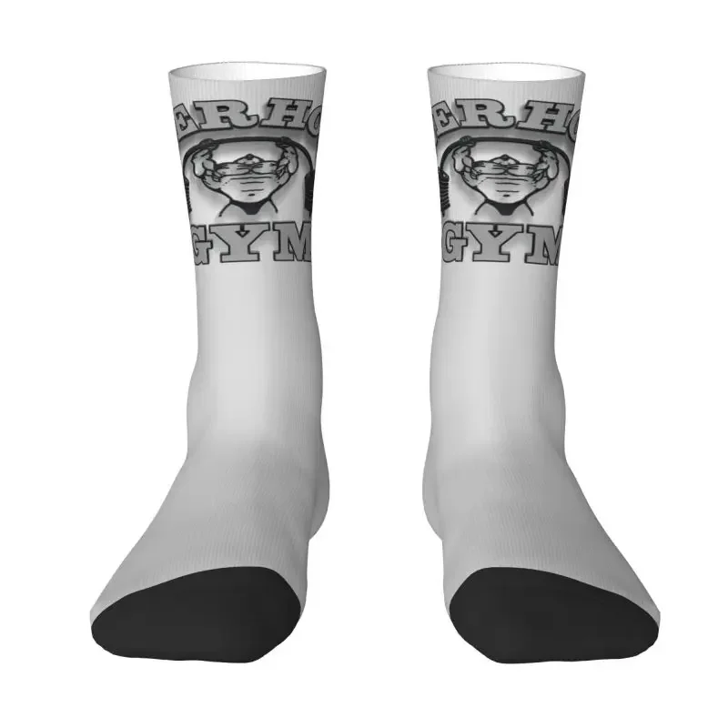 

Fashion Printed Powerhouse Gym Socks For Men Women Stretch Summer Autumn Winter Fitness Bodybuilding Crew Socks