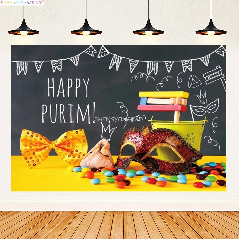 Judaism Happy Hanukkah Background Jewish Jesus Passover Candlestick Party Candles Kwanzaa Bread Decor Photography Backdrop IS-20