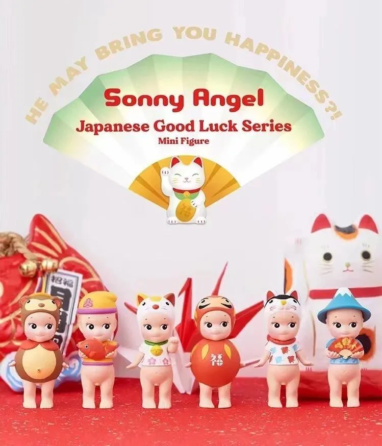 Sonny Angel Hippers Blind Box Toys Good Luck Series Anime Action Figures Desktop Ornaments Dolls Children's Christmas Gifts