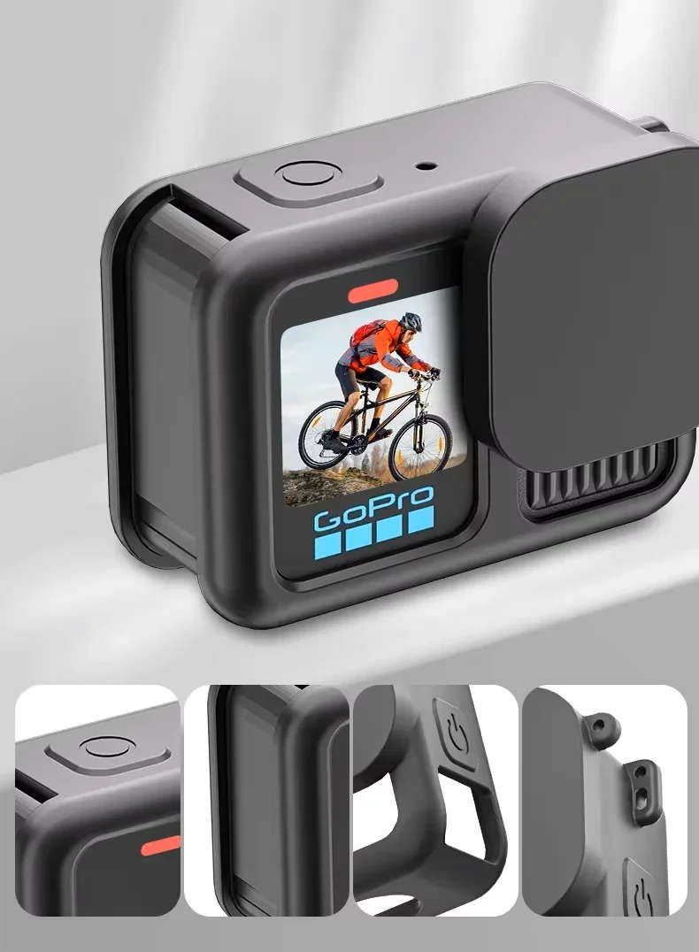 CoverJoy Full Protective Case for GoPro Hero 13 with Lens Cap & Lanyard Anti-Scratch Shockproof Silicone Cover - Image 4
