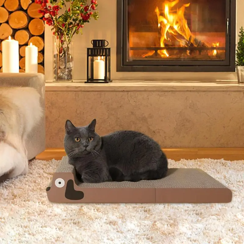 

Cat Scratching Board Cat Scratching Cardboard Dog Design Foldable Hammock Lounger Couch For Home Apartment Bedroom