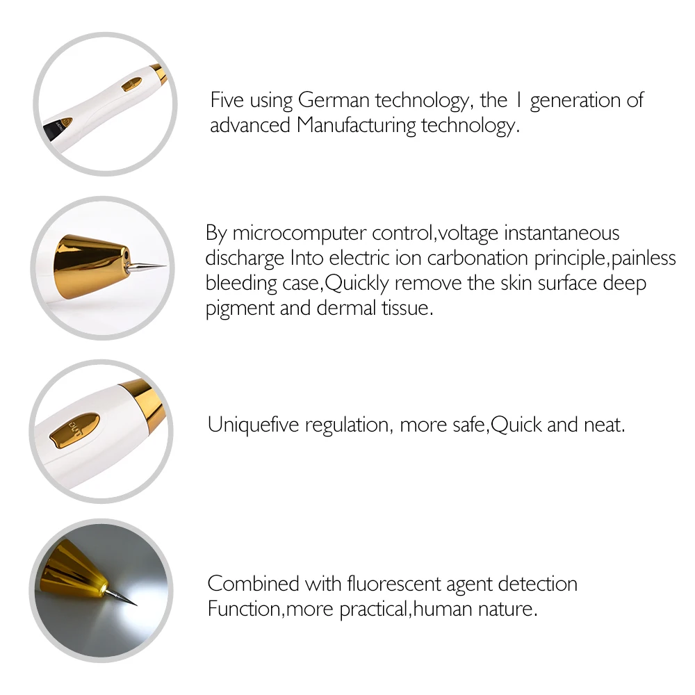 Pluma portátil para eliminar manchas oscuras, eliminación de lunares y verrugas, estiramiento facial, levantamiento de párpados y arrugas, cuidado de la piel