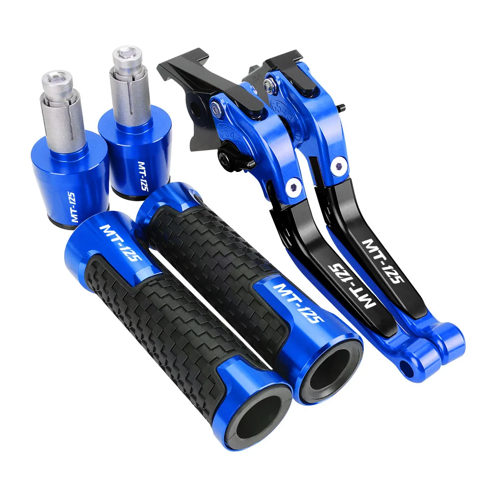 

7/8"22MM Handlebar Grips Handle Bar Grip Ends Plugs For YAMAHA MT125 2023 MT 125 MT-125 2014-2022 Motorcycle Brake Clutch Levers
