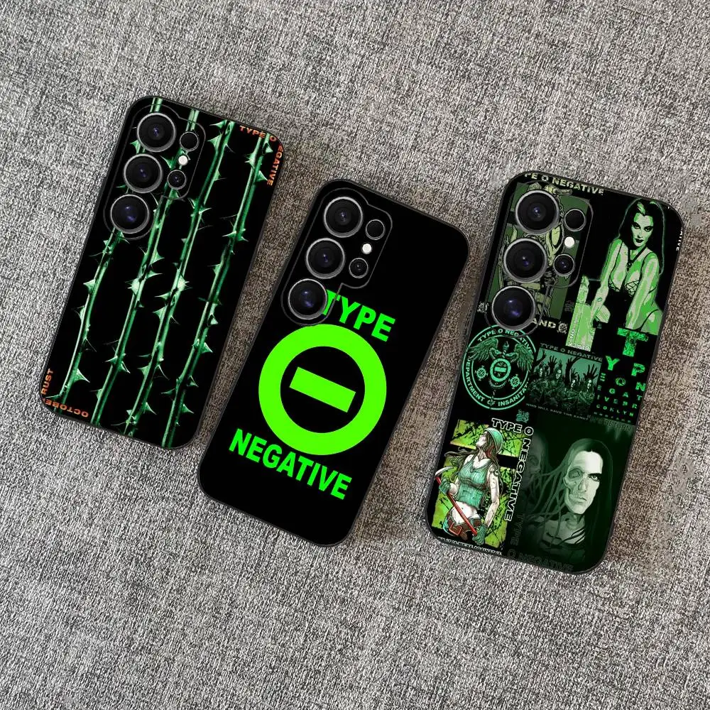 Funda para teléfono con diseño de banda de rock Type O Negative para Samsung S 24 fe 25 Ultra plus 20 lite 21 30 22 23 24 22 Ultra 5G