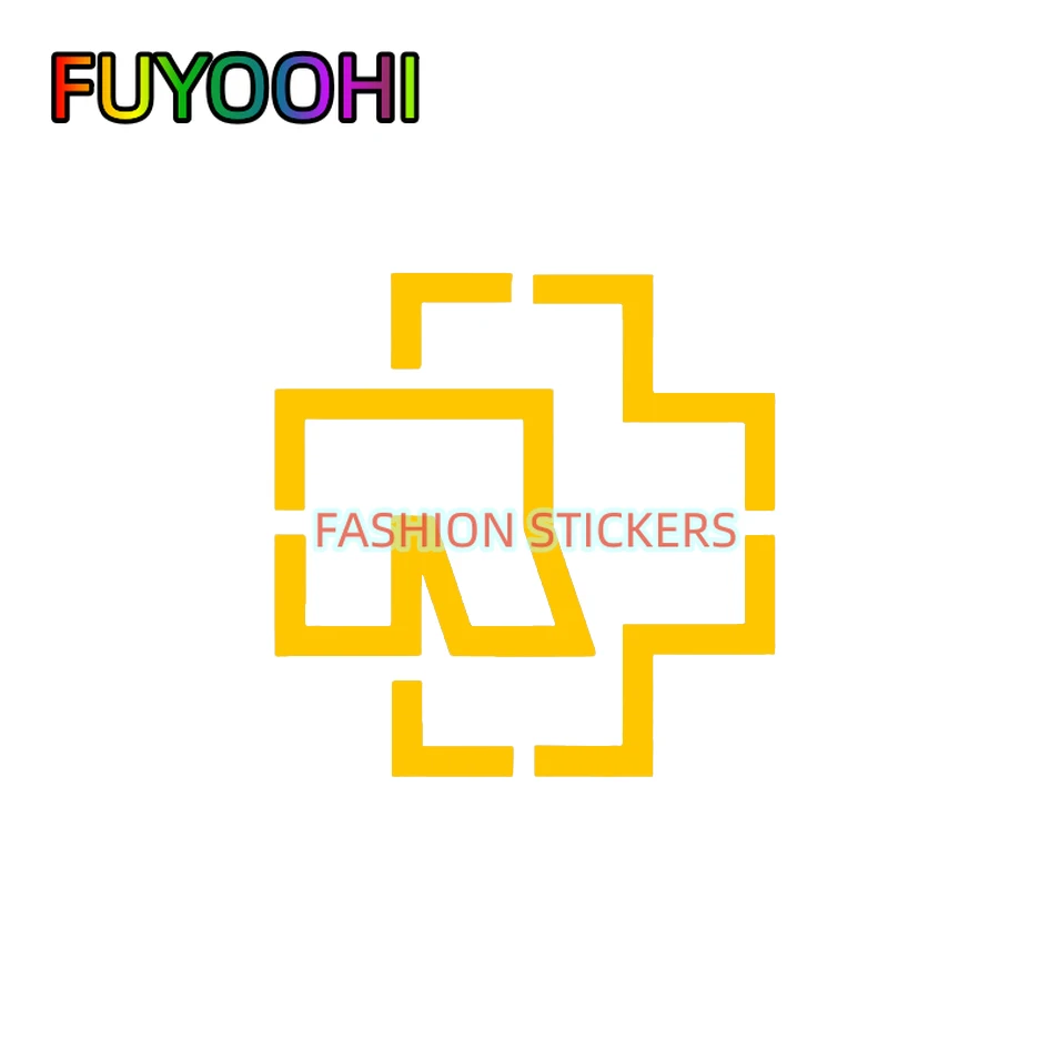 FUYOOHI Funny Stickers Gold D.R. PVC Ram Racing Decal Laptop Motorcycle Helmet Box Surf Camper Window Bumper Ramstein Sticker