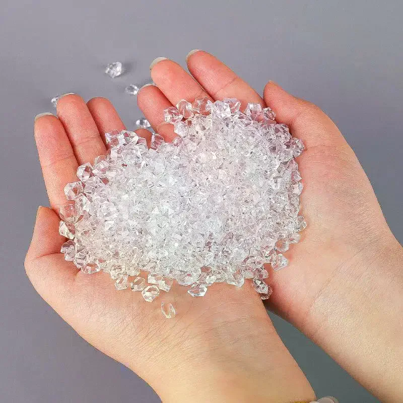 1 conjunto mini gelo transparente quebrado pedras de cristal grãos de gelo simulação adereços para casa de bonecas decoração em miniatura casa
