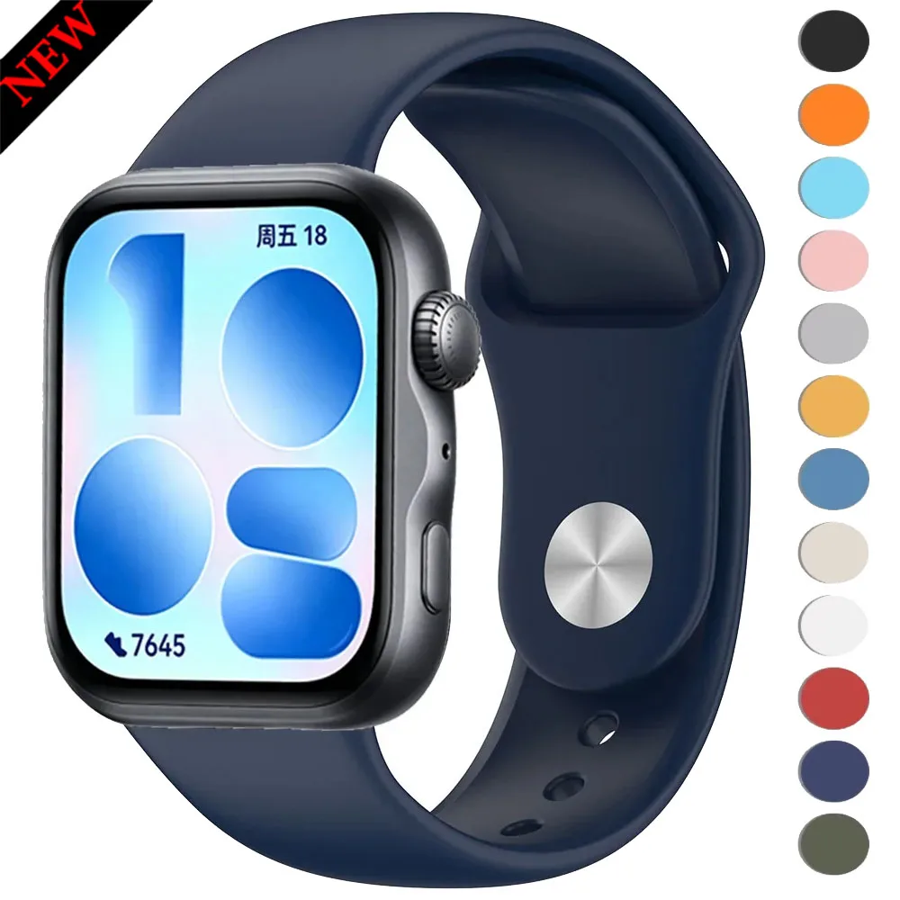 Silikonarmband für Huawei Watch Fit 3/4/5, bequemes Armband, Huawei Watch Fit 4/5 Pro, verstellbares Zubehör, Correa