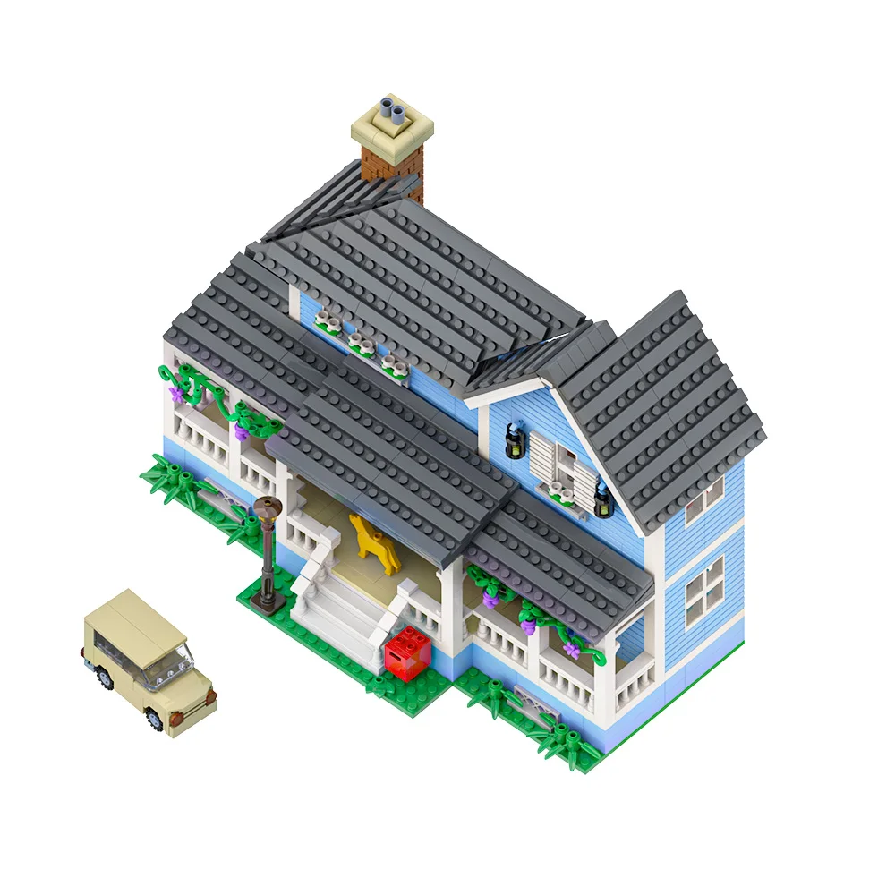 MOC DIY Desgin Huis Model Bouwstenen Sterren Holle Rory Appartement Europees Huis Baksteen Speelgoed Cadeau