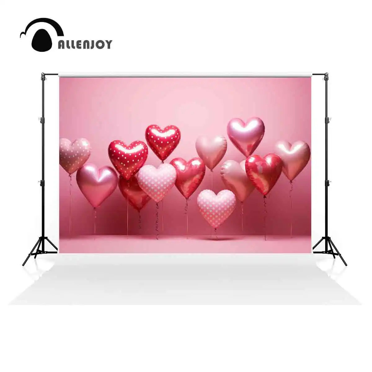 Allenjoy Valentine's Day Love Heart Balloons Photography Backdrop