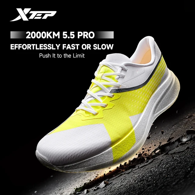 Tênis de Corrida Masculino XTEP 2000KM 5.5 PRO Sem Placa, para Treino e Competição, com Amortecimento e Acabamento Repelente à Água 874419110062