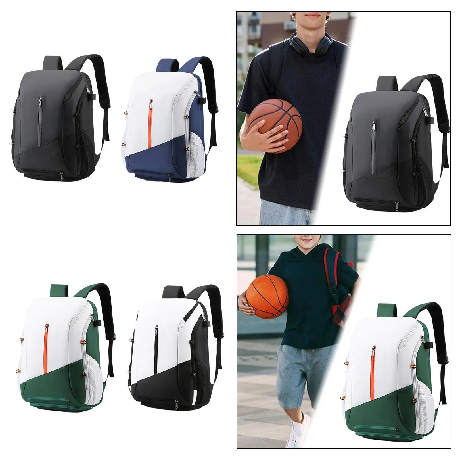 

Basketball Backpack Sports Equipment Bag Portable with Adjustable Shoulder Straps Gym Backpack Rucksack for Soccer Volleyball