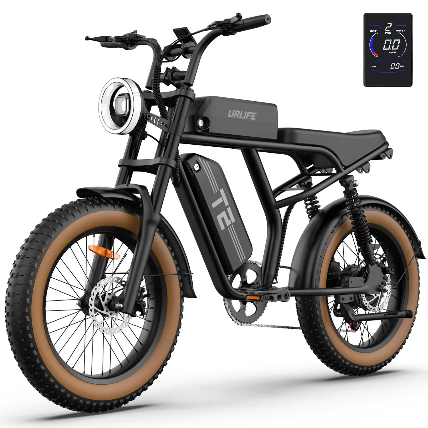 AliExpress URLIFE Urlife T2 250W 120KG Maximum Load 48V 15.6Ah Electric Mountain Bike 20-inch Fat Tire All-Terrain Sports & Entertainment Cycling