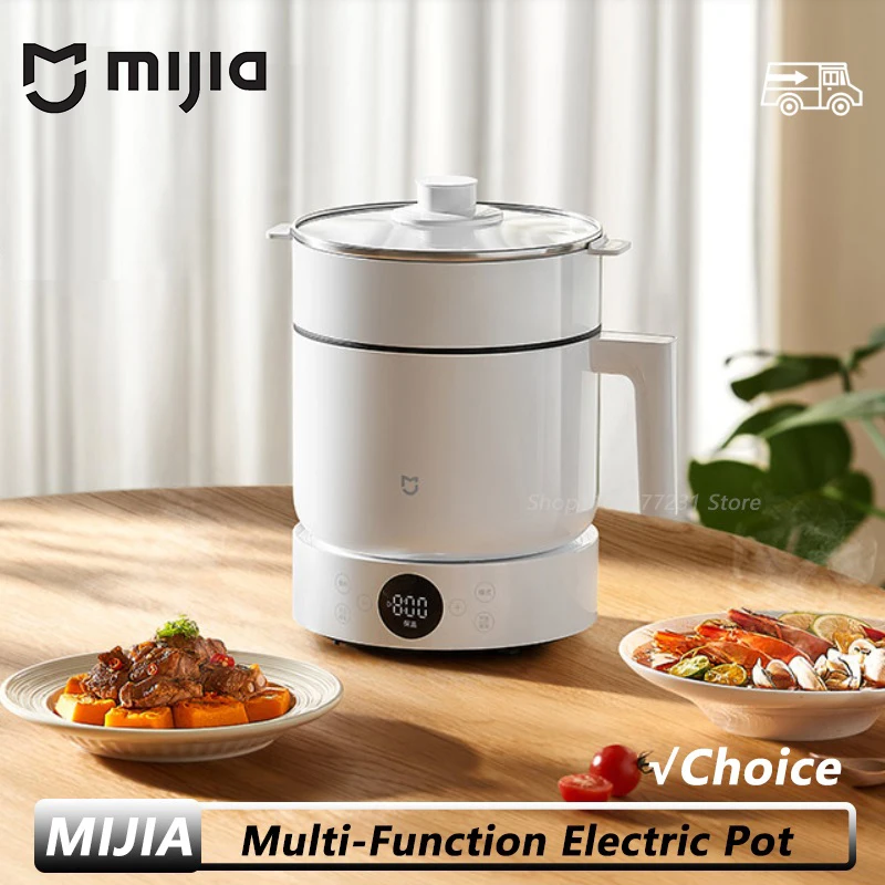

MIJIA Multifunctional Cooker 1.5L Separable Electric Steamer and Hot Pot 5-speed Temperature Control Appointment Function