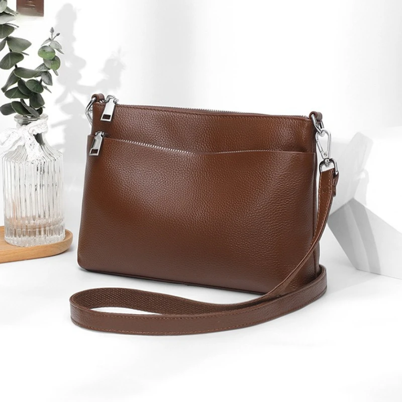 

Luxury Leather Crossbody Bag 2025 - Top-Grain Convertible Tote for Moms, Lightweight Diaper Bag & Chic Shoulder Purse