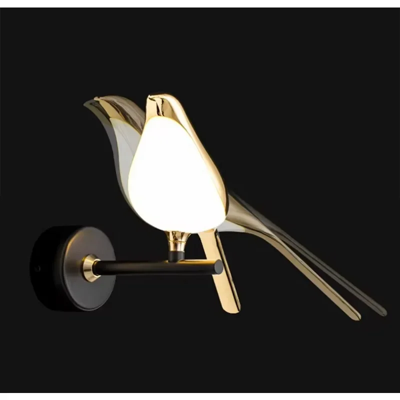 Cuckoo Bird Shape Wall Lamps Light Luxury Home Decor LED Sconce Postmodern Design Indoor Decorative