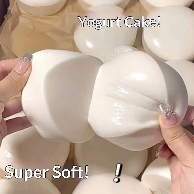 ◕Squishy Yogurt Cake Bread Squeeze Toy Soft Stress Relief Slow Rising Sensory Fidget Toys For Kids And Adults Relaxing Gift