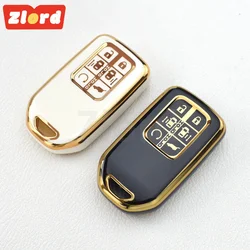 6 Button TPU Car Key Case Cover Shell Fob for Honda Accord Civic CRV Pilot Ridgeline Odyssey Passport Smart Remote Key Protector