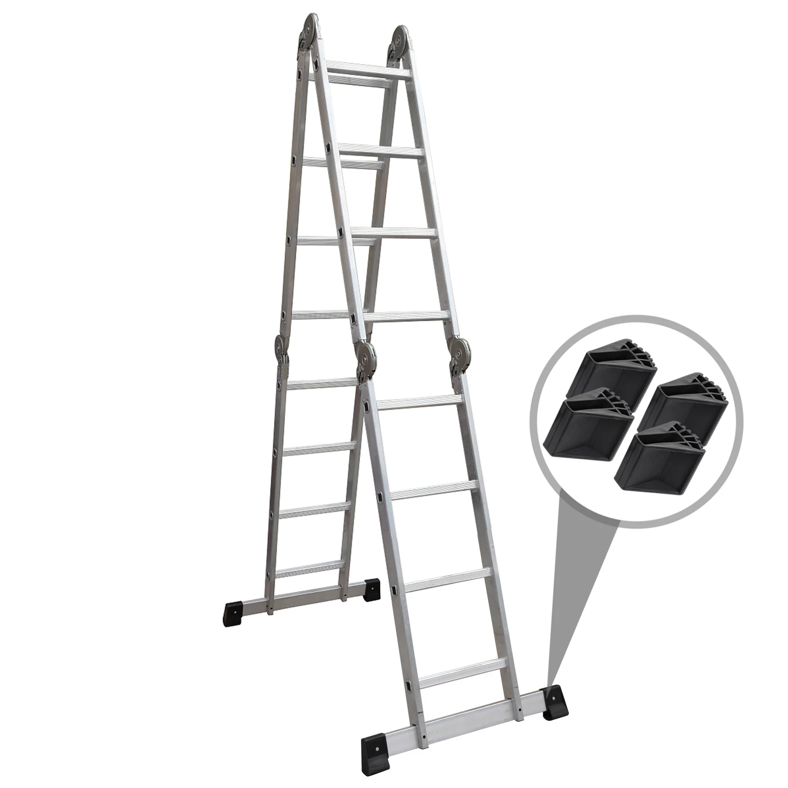 

4Pcs Ladder Feet Protector Thick Plastic Non-Slip Covers Excellent Texture Sound Insulation Ladder Feet Covers
