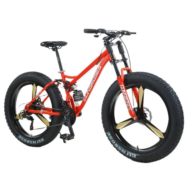 7/21/24/27 Speed Mountain Bike 26 * 4.0 Fat Tire Bikes Shock Absorbers Free  Delivery Snowy Beach Wide Tire Bicycle - Bicycle - AliExpress