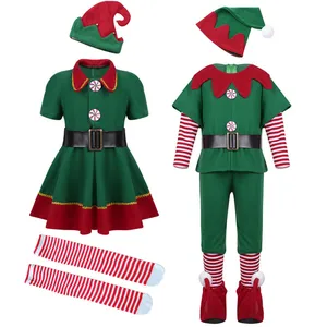 2024 Elf Green Girls Weihnachtskostümfestival Santa Claus für Mädchen Neujahr Kinder Kleidung Fantasy Weihnachtsfeier Kleid 8 Hauptverkäufe Huma Elvis Presley - №3