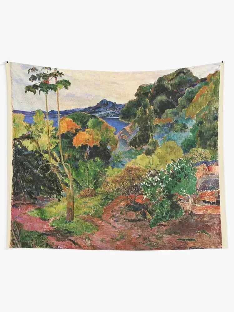 Gauguin - Martinique Landscape, beautiful tropical painting Tapestry Aesthetic Room Decors Custom Home Decoration Tapestry