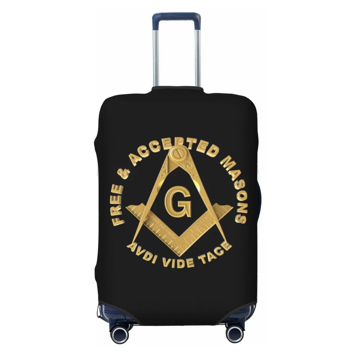 

Custom Masons Masonic Freemason Suitcase Cover Elastic Mason Freemasonry Travel Luggage Covers for 18-32 inch