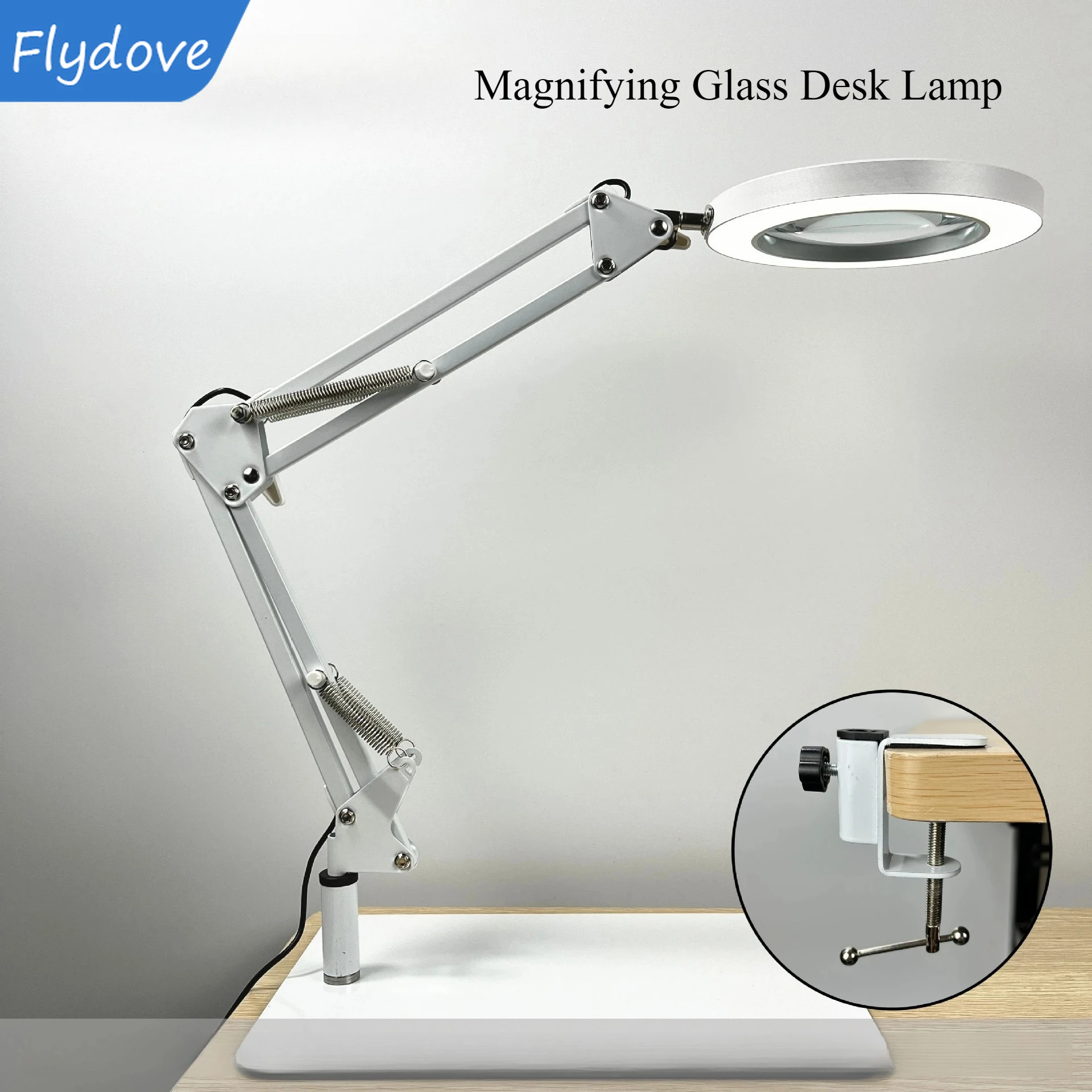 

USB LED Magnifying Glass Lamp Beauty Fill Light Repair Nail Beauty Work Light Welding Desk Lamp Carving Lighting Fixtures