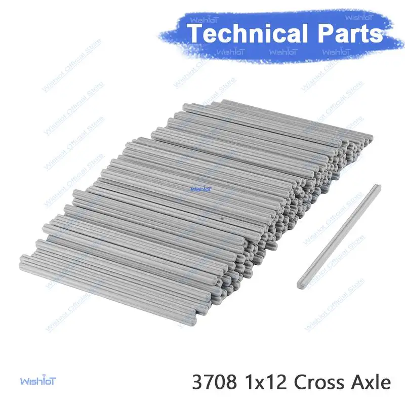 

3708 Cross Axle 12L Transmission Shaft Technical Parts for Legoeds MOC Modular Bulk Building Blocks Accessories Toys Gear Kit