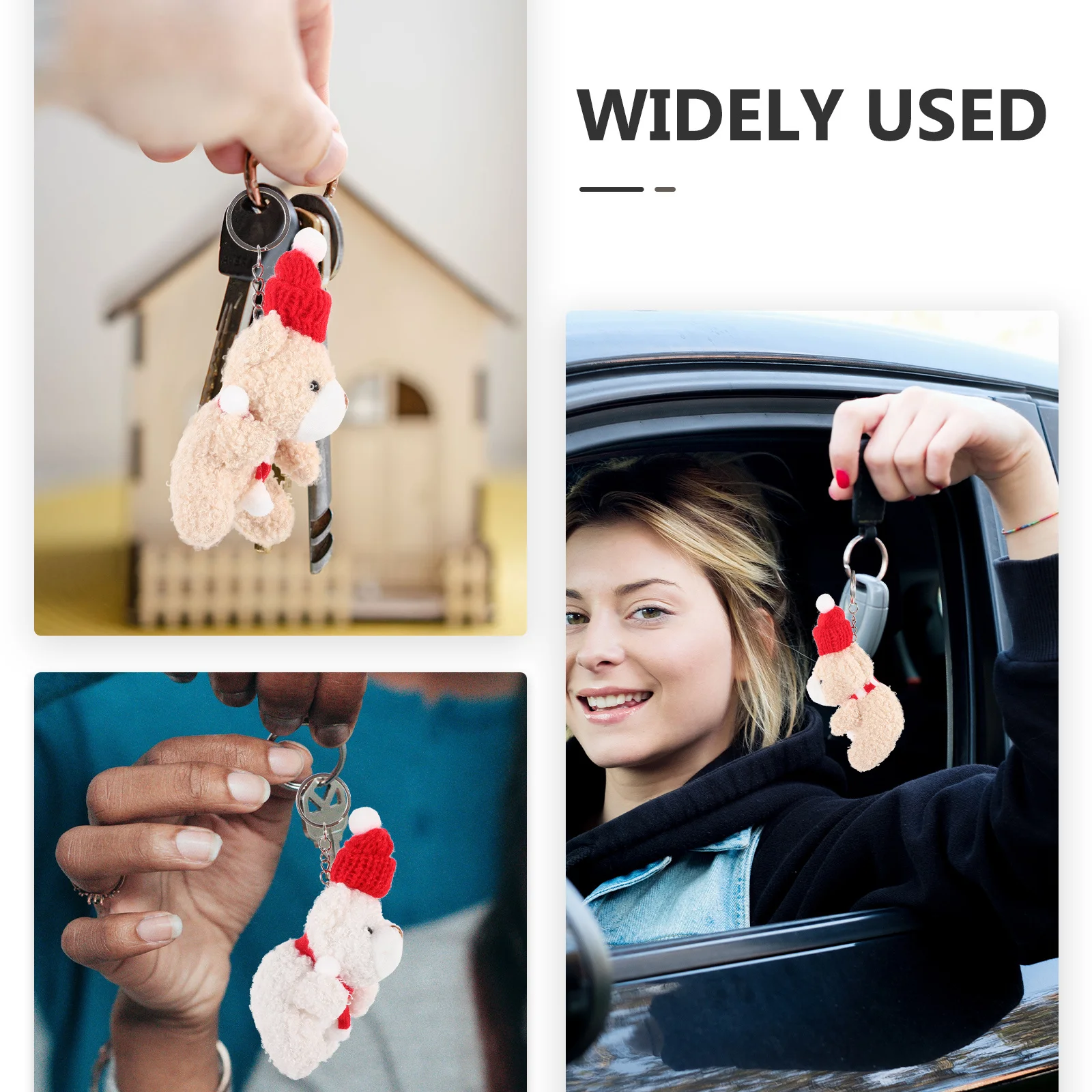 

2 шт., рождественская шляпа, брелок с медведем, кулон, милая сумочка, очаровательный декор, подарок для друзей, сумка, подвеска, брелок с подвеской, брелок с медведем,