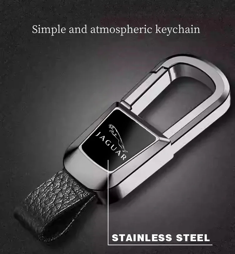 2024 NEW car keychain Alloy Key chain leather key ring for Jaguar XFR XF Sportbrake F-Type S-Type Svr S TYPE