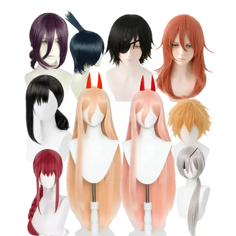 Anime Chainsaw Man Cosplay Wigs Reze Angel Devil Quanxi Makima Power Hayakawa Aki Denji Heat Resistant Hair Wigs