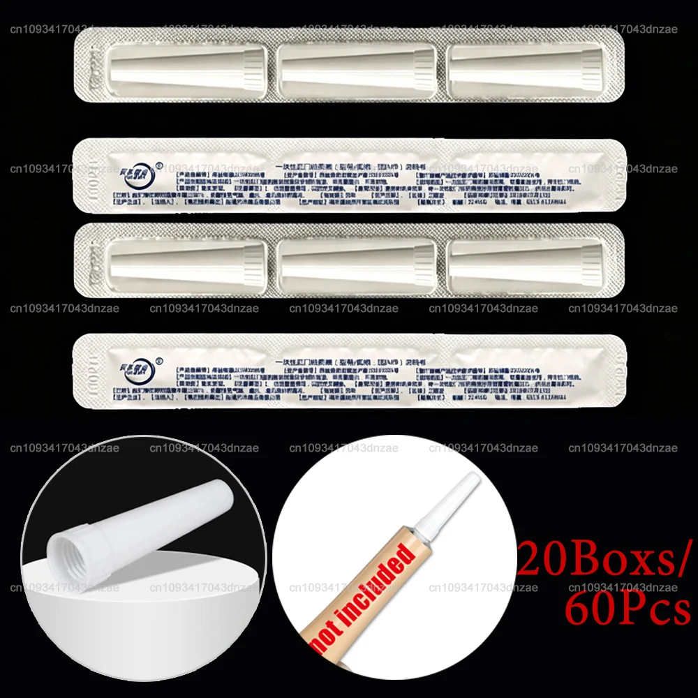 

60Pcs/2boxs Wholesale Hemorrhoid Applicator Tube Head Of Cream Filling Device Hemorrhoids Ointment Squeeze Drug Connection Plug