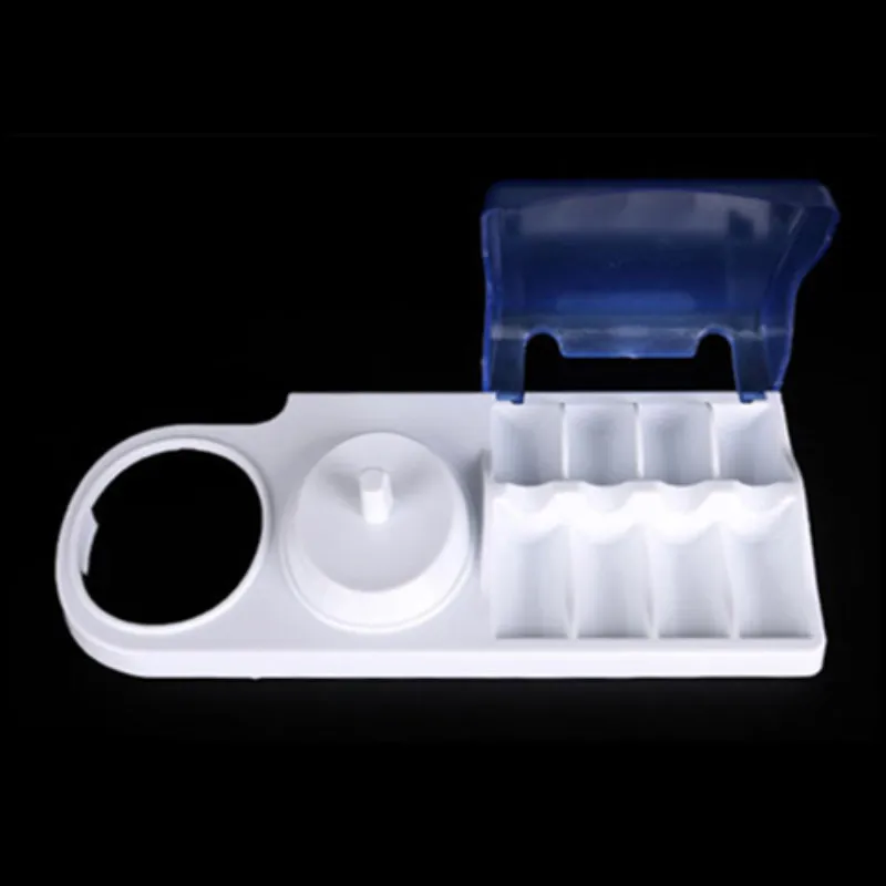 Portable Electric Toothbrush Holder for Oral B Travel Safe Case Box Toothbrush Bathroom Storage Case with 4 Brush Head Box Cover