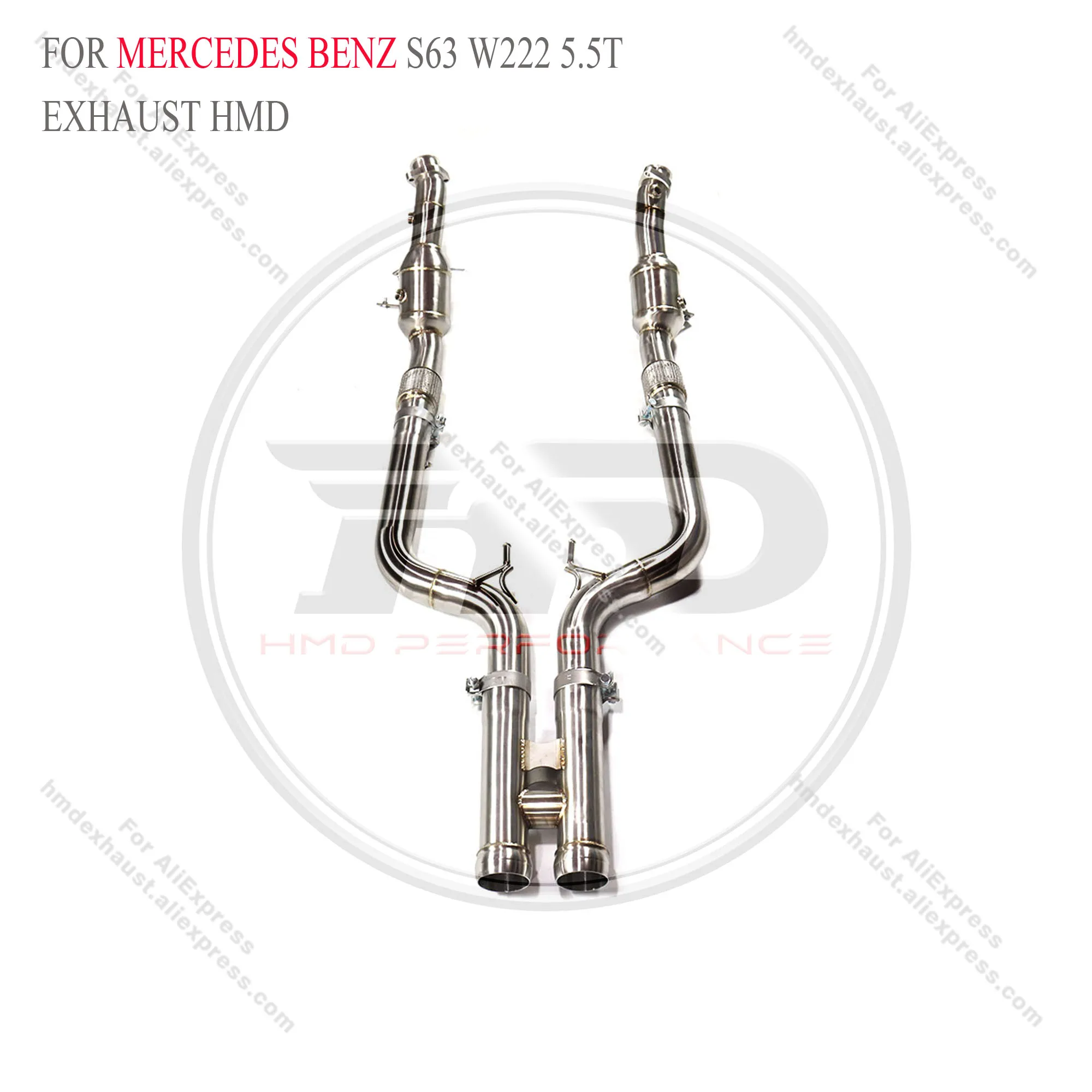 

downpipe for Mercedes Benz S63 W222 5.5T With heat shield HMD Exhaust System Performance Quality certification