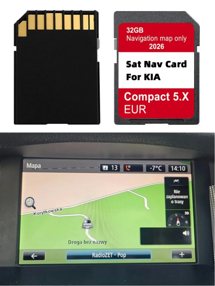 Sat-Nav-SD-Karte 2026 für KIA Compact 5.X Carens Ceed Niro Optima Picanto Rio Soul Sportage Stonic 32GB Update EU UK GPS-Karten