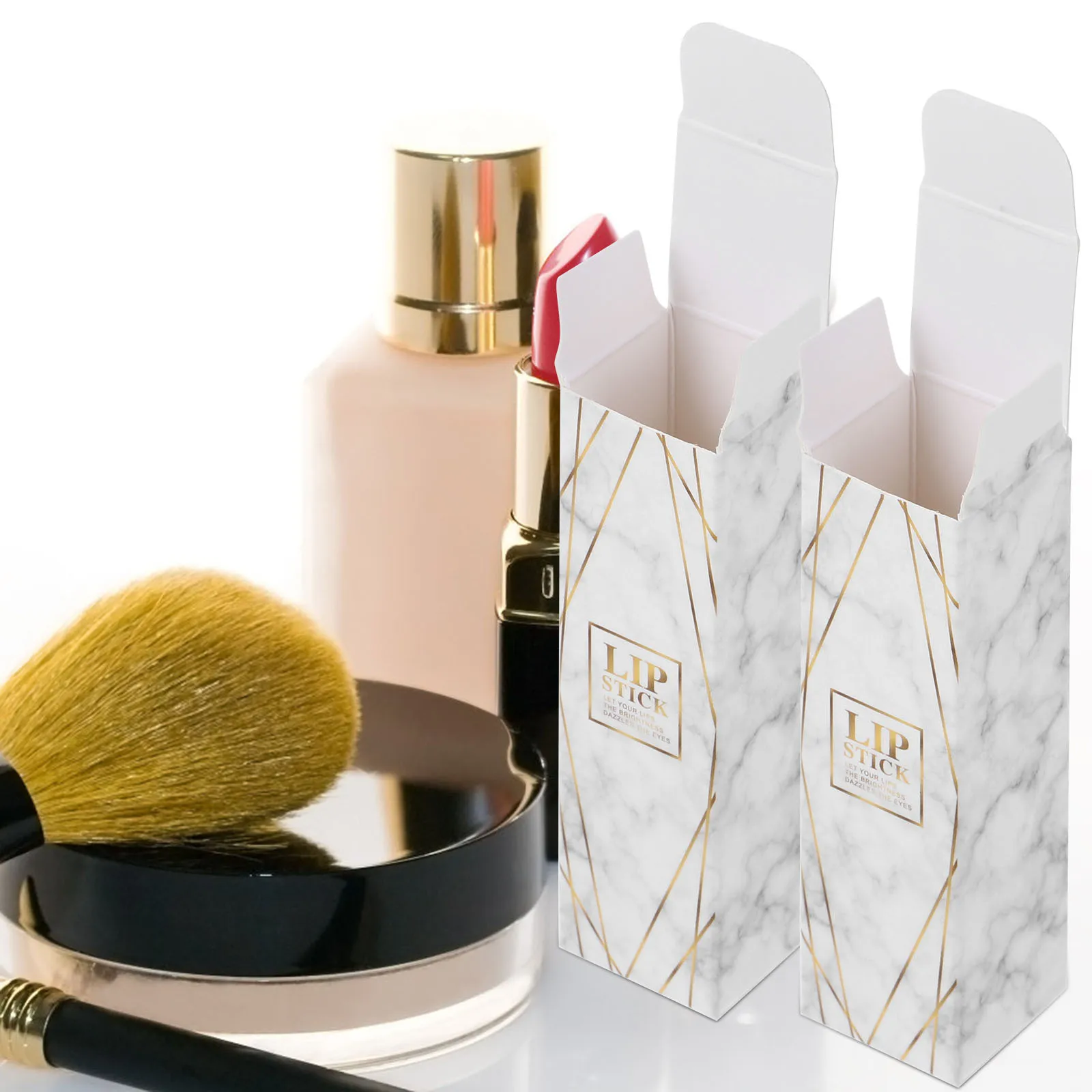 

60Pcs Lipstick Wrapping Boxes Durable Paper Gift Case Empty Lip Gloss Packing Storage Container Lipstick Wrapping Box