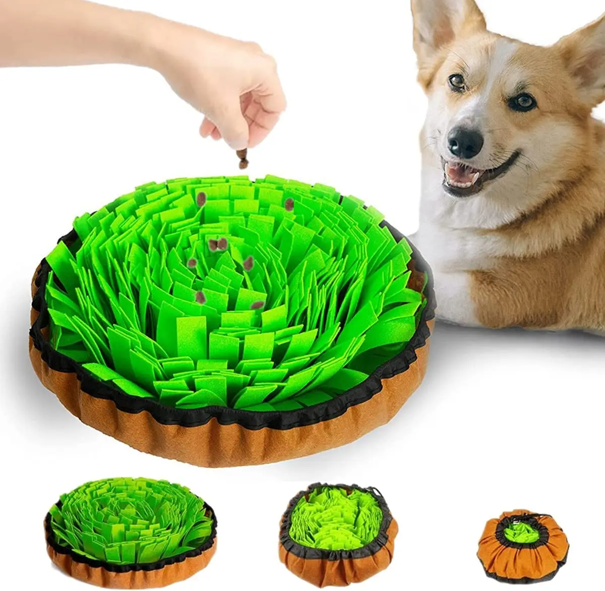 

Pet Snuffle Mat for Dogs, Slow Feeder Mat Toys, Interactive Feed Game Stress Relief Encourages Dogs Hunting Natural Foraging