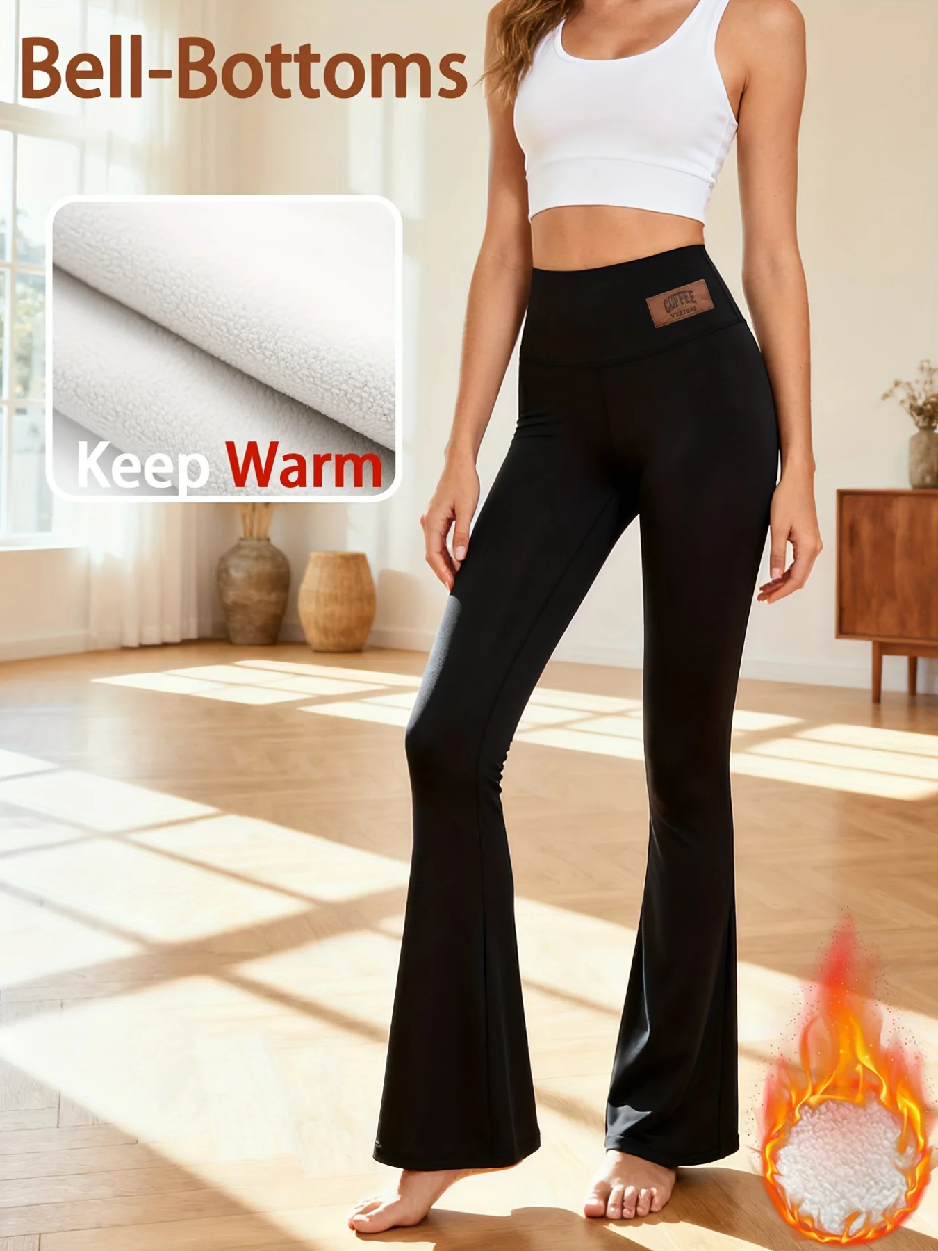 

Зимние черные флисовые женские леггинсы с высокой талией, эластичные, с эффектом утягивания и подтяжки бедер, из комфортной ткани