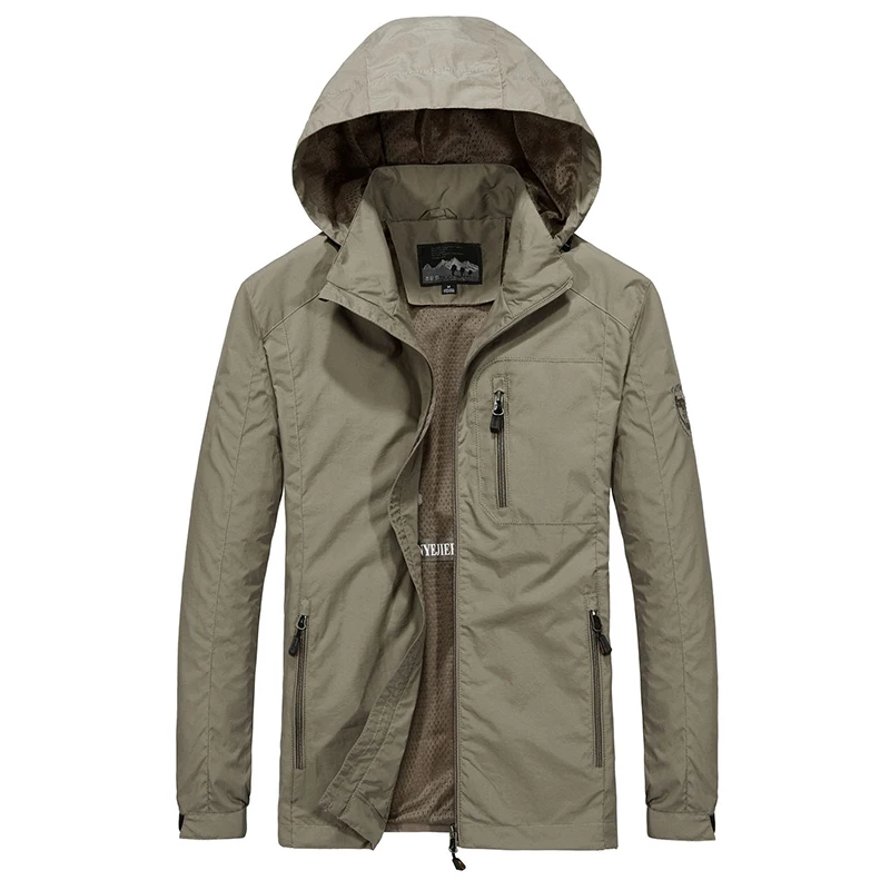 

2023 Autumn New Thin Jacket Detachable Hat Middle Age Casual Coat Korean Outdoor Edition