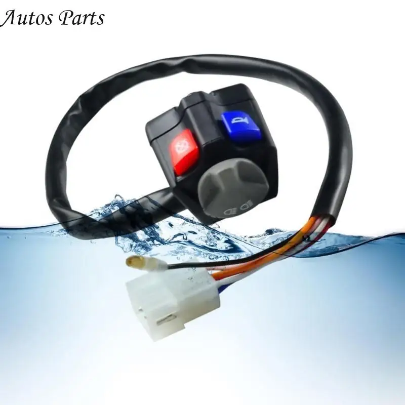 

57BA Waterproof Starter Stop Button Motorcycle Accessories High/Low Beam Horn Switch Combination Switch