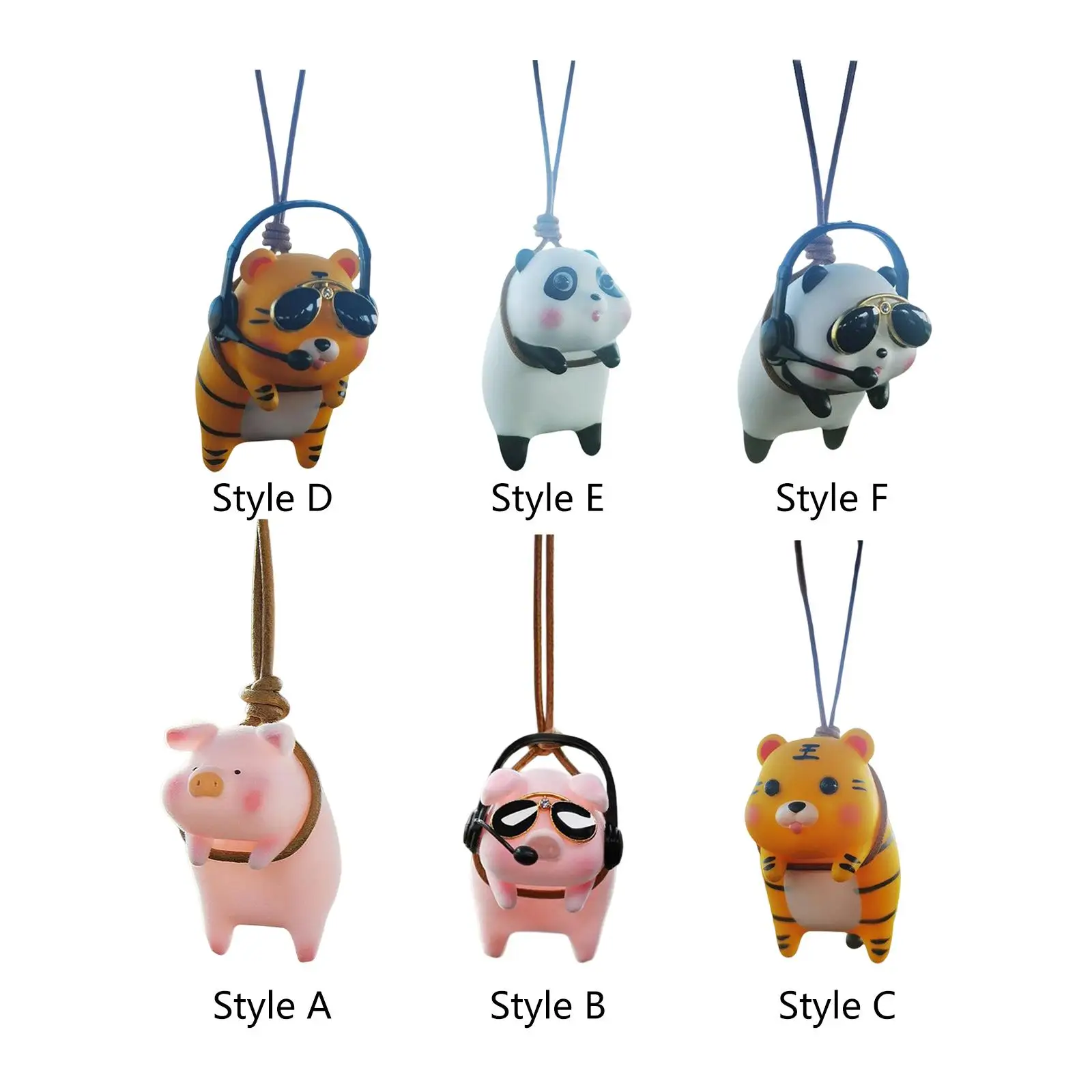 Cute Swing Car Pendant Auto Interior Decoration for Bedside Cafes Table