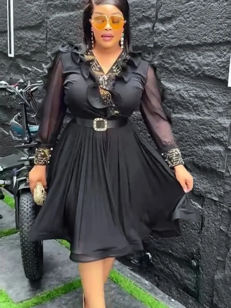 

Elegant African Dresses for Women 2025 New Africa Clothing Plus Size Turkey Wedding Party Long Dress Dashiki Ankara Outfits Robe