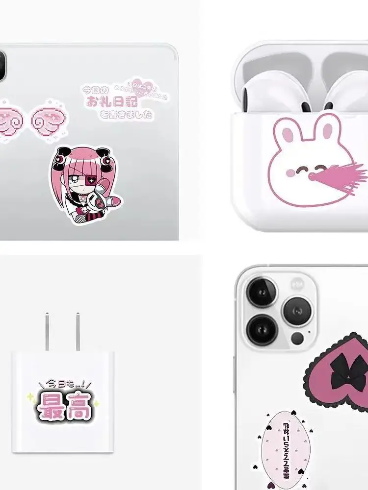 AliExpress NONE 103 pieces of cute pink shaped graffiti stickers, cup helmet bicycle account pencil box decoration stickers kawaii