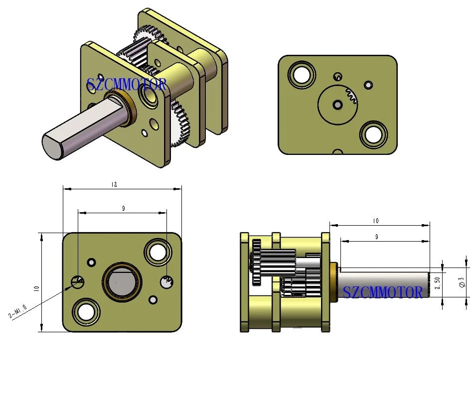 JGA12 Gear Reduction Box 12 Transmission 12GAN20 Motor 12GAN30 Reduction Motor Metal Tooth Box