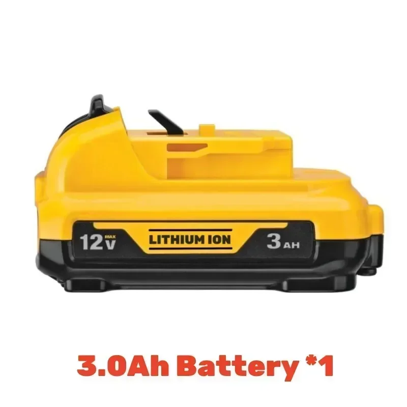 Baterai Lithium ion Dewalt DCB120, dapat diisi ulang/tanpa kabel, baterai 12V 3,0 ah, DCB124 DW089LG, alat listrik/Level Laser