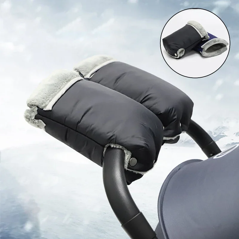 

2pcs Winter Warm Stroller Gloves Waterproof Gloves Pram Accessory Stroller Mitten Winter Warm Gloves pram hand muff Mitten baby