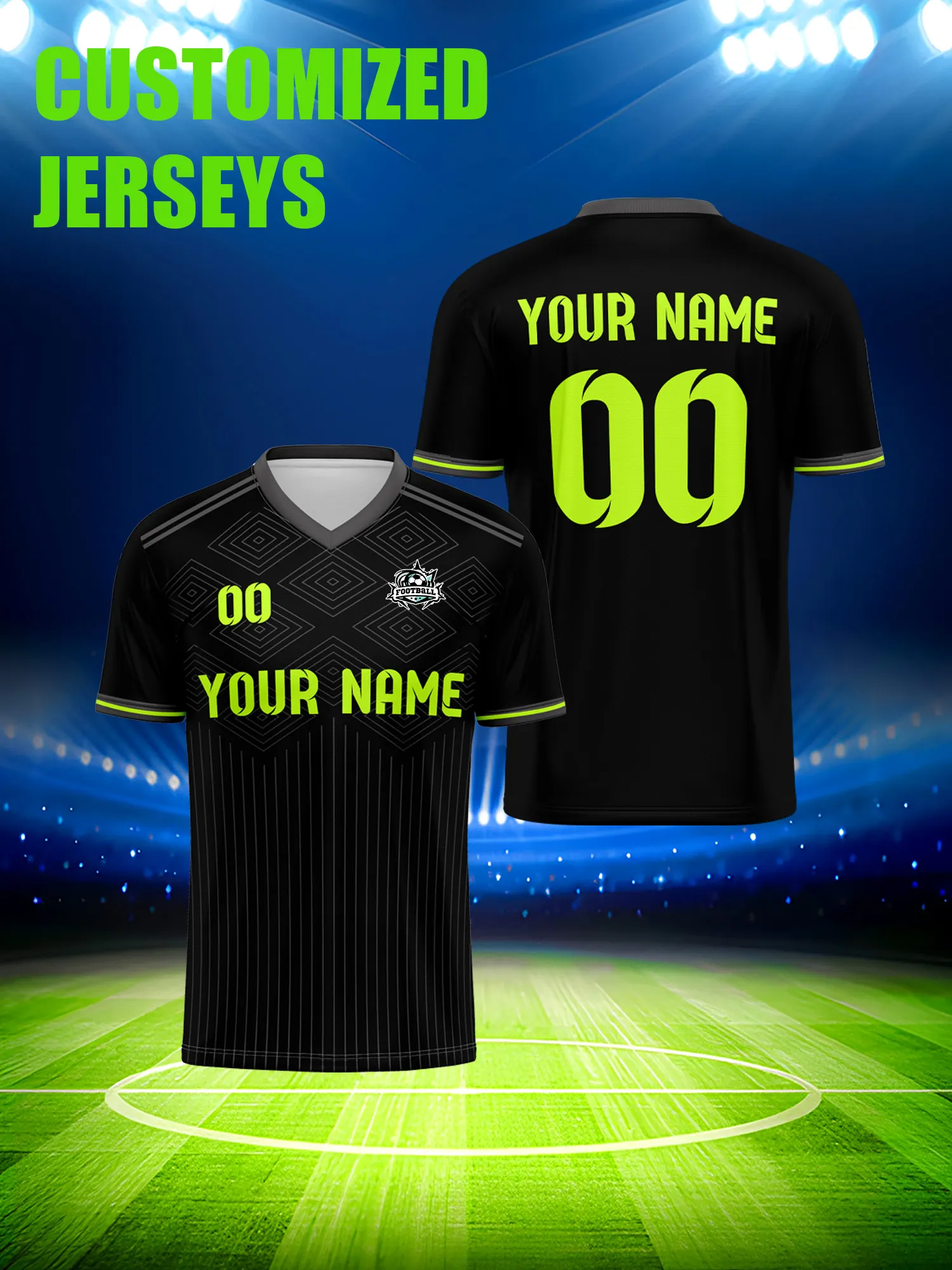 

Футбольная форма на заказ с индивидуальным изображением, номером и именем, из гладкого материала, удобная для игры в футбол на протяжении всего дня.