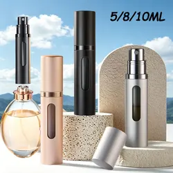 10/8/5ml Mini Perfume Refillable Bottle Liquid Container Cosmetics Bottom Charge Spray Bottling Dispenser Travel Perfume Bottle