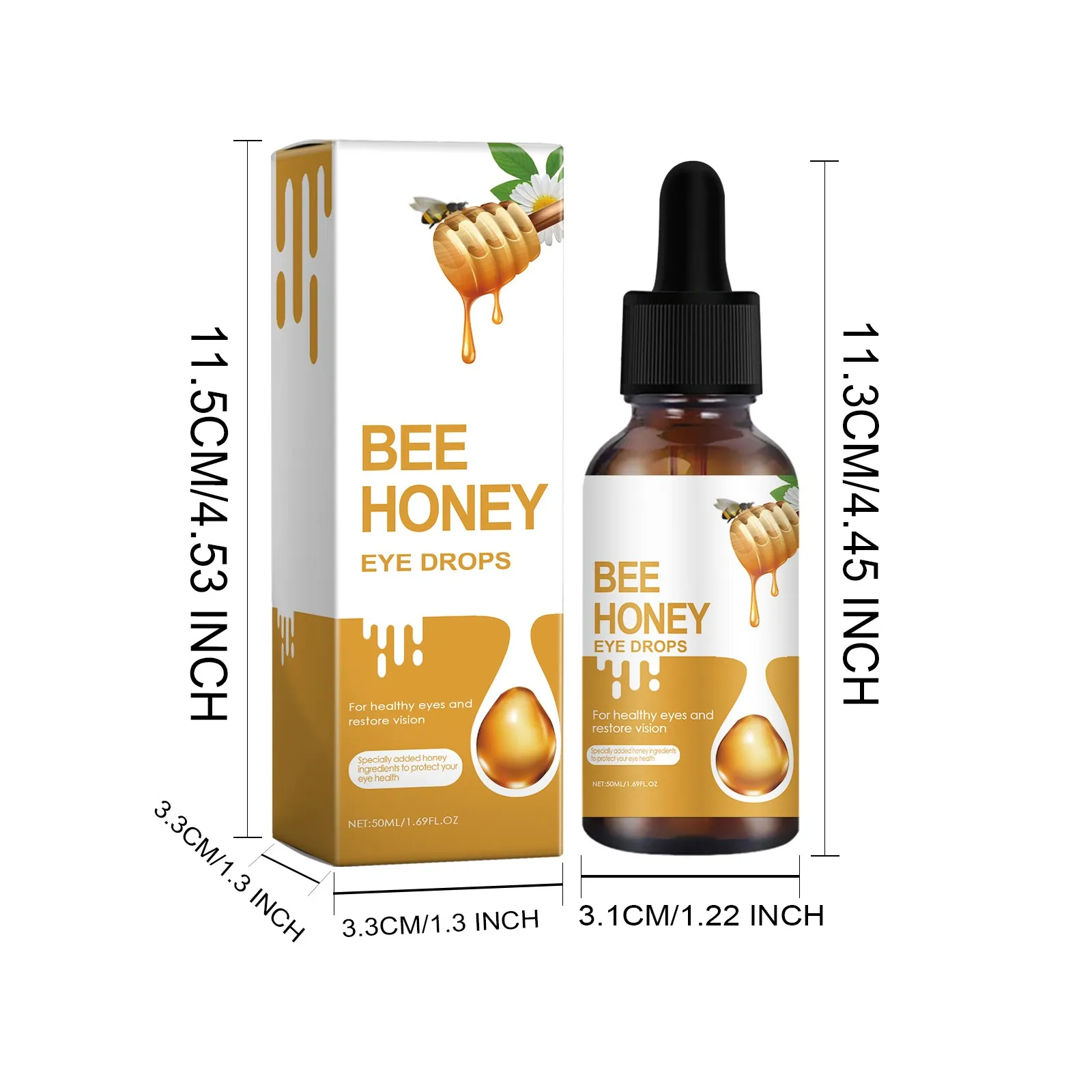 Honey For Eye, Honey Eye Drops, Bee Honey For Eye, Stingless Bee Honey Eye Drops（50ml）