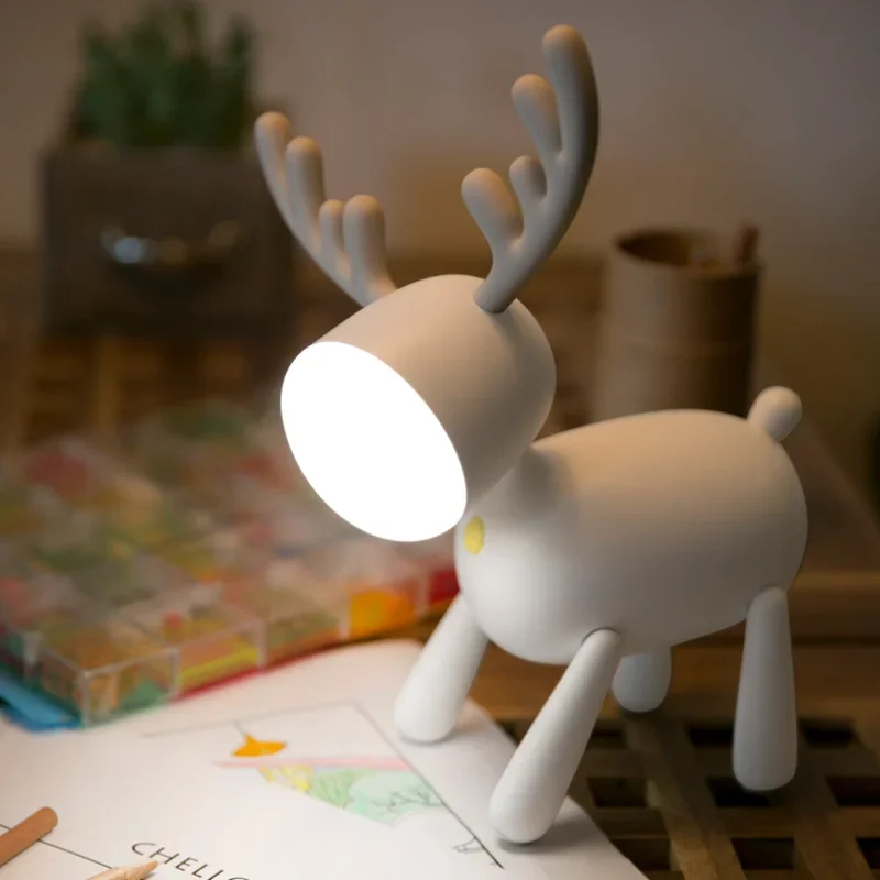 LED Cute Night Light Lamp for Baby/Children/Kids Room Bedside Bedroom Decor Silicone Touch Sensor Soft Warm White Timer Sleeping